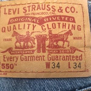 Levi’s 550 relaxed fit blue jeans